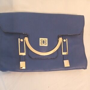 Kate Landry Blue Convertible Crossbody Purse Adjustable‎ Chain Shoulder Strap